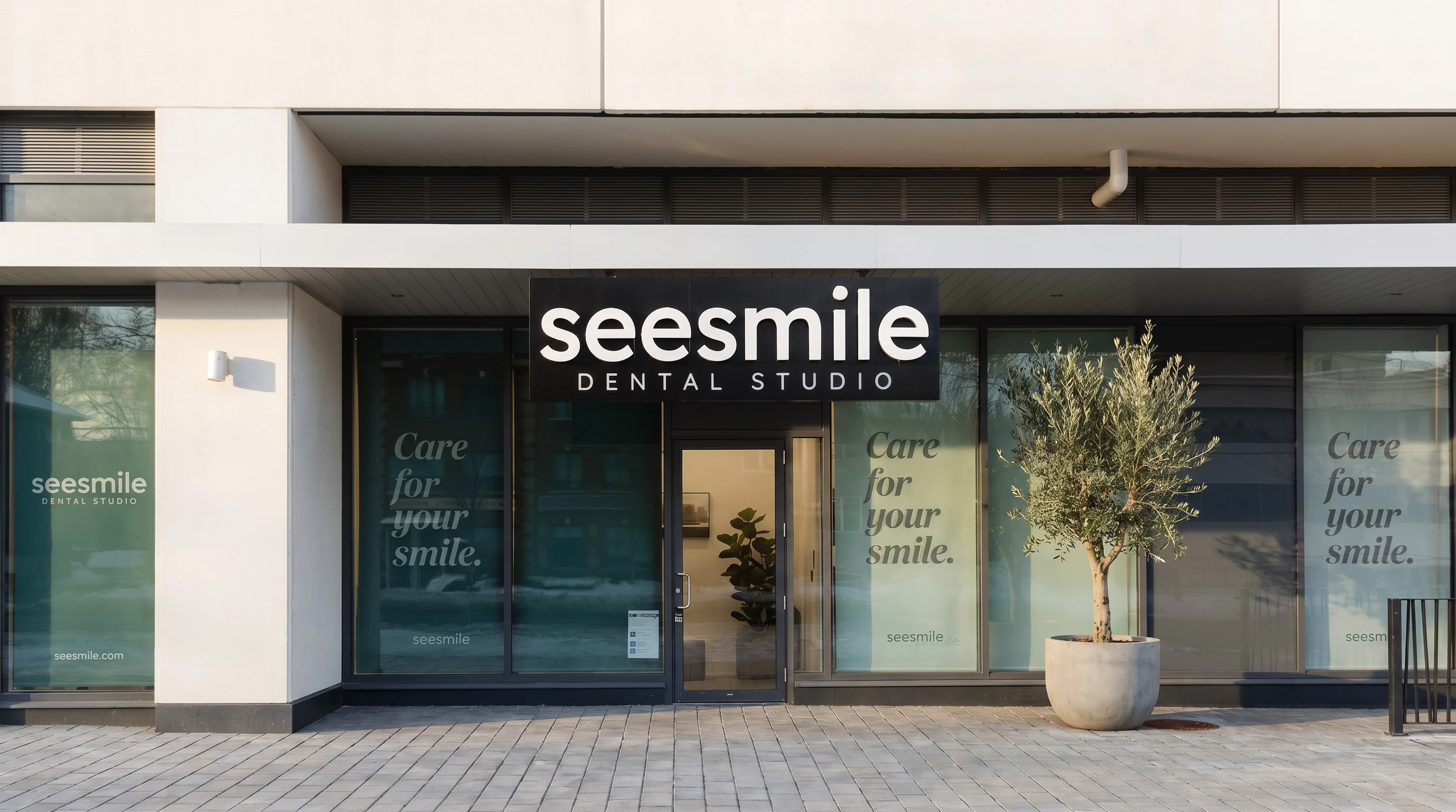 The seesmile Dental Studio storefront at the Sheppard and Willowdale intersection in North York